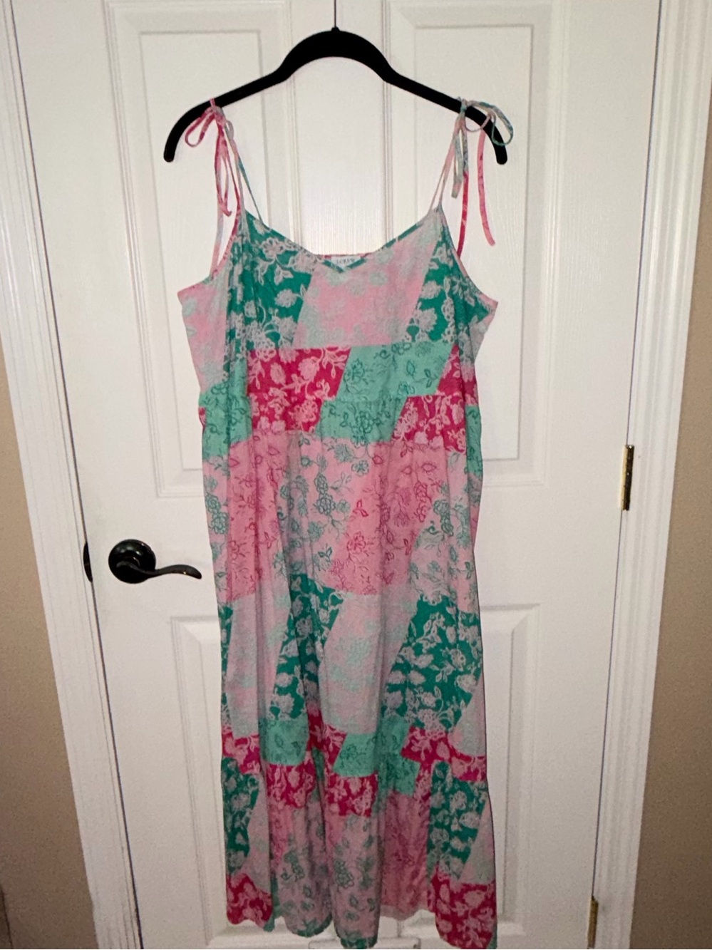J. Crew Factory Pink & Green Floral Patchwork Coverup ☀️